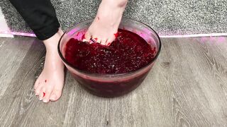 ASMR Gelatin Food Foot Play