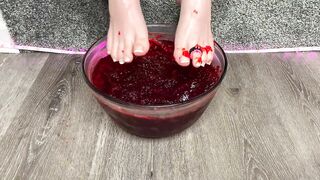 ASMR Gelatin Food Foot Play