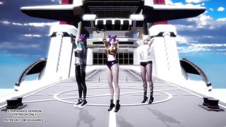 [MMD] CLC - Helicopter Ahri Akali Kaisa Seraphine Sexy Kpop Dance League of Legends KDA