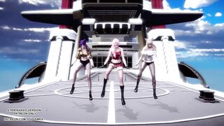 [MMD] CLC - Helicopter Ahri Akali Kaisa Seraphine Sexy Kpop Dance League of Legends KDA