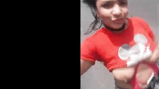 Compilation Videos of outdoor street exhibitionism on roads and public places. Penelope Olsen very slutty always showing her natural tits and exhibiting her big ass and her wet pussy everywhere