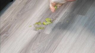 Smashing Green Grapes with My Feet and Toes!