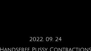 Handsfree Pussy Contractions with Plug in Ass