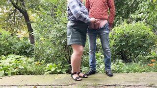 Used stepmom's skirt outdoors as a vagina