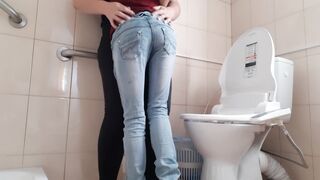 Fucked with a Stranger in the Toilet of a Cafe and got on a Hidden Camera - Lesbian_illusion