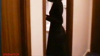 SeSXoWitCH - Cute skinny goth girl sucks cock in hospital waiting room and toilets neatly swallows .