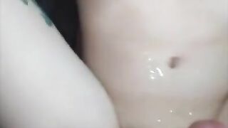 Amateur real wife takes cumshots to Heavy Music