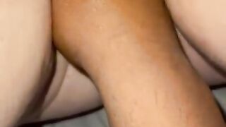 Fisting my tight pussy while I cum in his hand