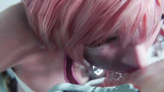 Final Fantasy - Serah Farron Sloppy Blowjob Deepthroat & Cum (Sound)