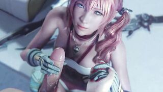 Final Fantasy - Serah Farron Sloppy Blowjob Deepthroat & Cum (Sound)