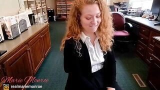 Sexy secretary seduces the client