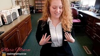 Sexy secretary seduces the client