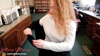 Sexy secretary seduces the client