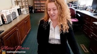 Sexy secretary seduces the client