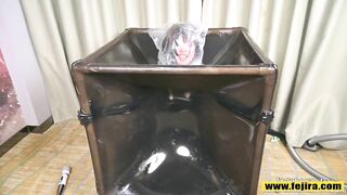 Fejira com Latex vacuum box heavy rubber breathplay