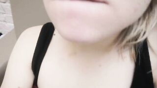 Close up home striptease and masturbation