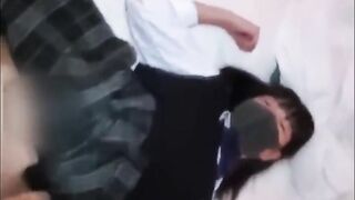 Japanese student costume creampie