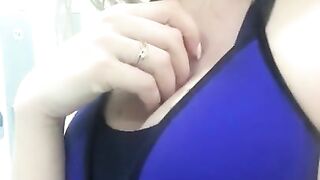 Female locker room at the gym filming myself on cellphone almost got caught - fit amateur model girl