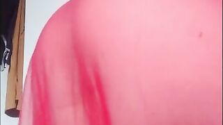 Nice booty curvy milf pregnant amateur wife on homemade video in see through red lingerie - big ass