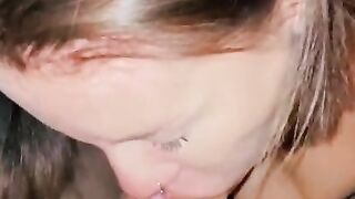 Amateur porn. Depraved girl in torn pantyhose does a deep blowjob. Amateur anal fuck