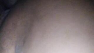 creampied by my cuckold husband after arriving of being fucked by his black cock friend