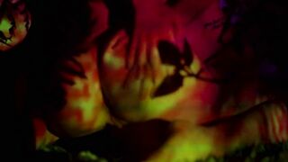 Psychedelic Lesbian Passionate Kissing & Grinding