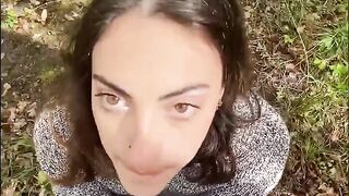 Public POV Latina Sucks and Fucks in the Woods