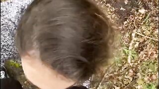 Public POV Latina Sucks and Fucks in the Woods