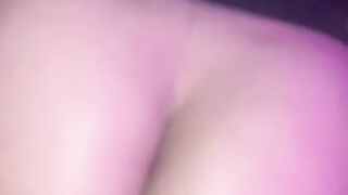 Purple haired girl with big juicy ass rides BBC til her pussy creams before bed