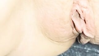 MILF AmateurAnne69 Shows her Soft, Fat, Creamy, Pink Shaved Pussy and EXTREME Close-Up of PISSING!