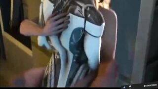 Lesbians futanari hot scene with robots