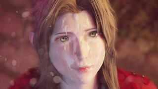 Aerith Deep Blowjob Huge Dick Cum On Face Huge Cum Load | Final Fantasy