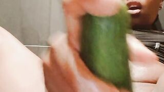 Come watch bubbling_booty fucking a cucumber in public toilet until she cum